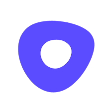 Purple abstract logo resembling a rounded triangle with a central hole, representing the Outreach brand identity.
