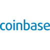 Coinbase logo in blue text on a transparent background, cryptocurrency exchange icon.