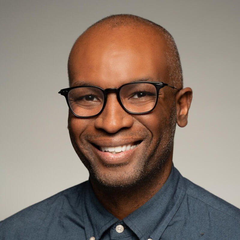 Portrait of a client wearing glasses